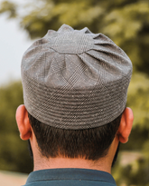 R028 - Pure Grey Black Checked Rounded